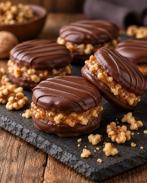 Mini alfajor manjar + nuez